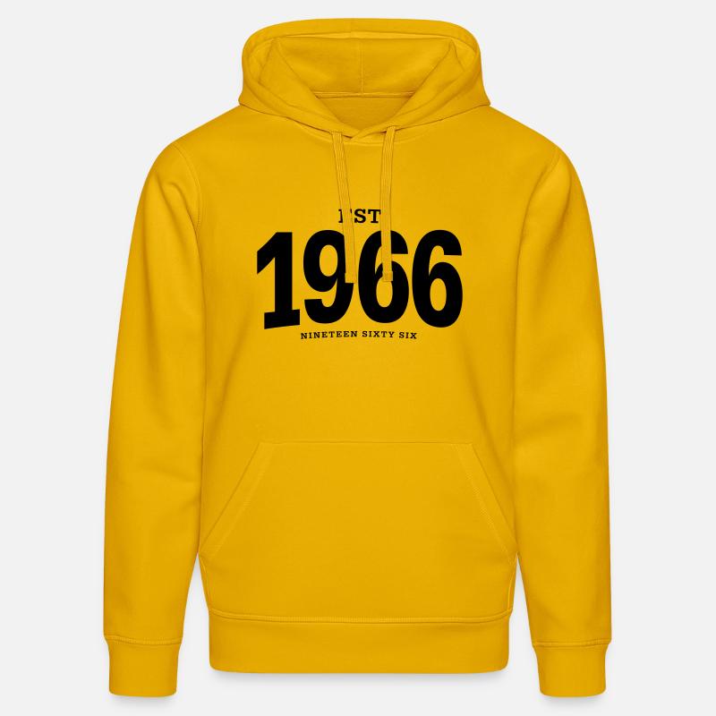 EST. 1966 Nineteen Sixty Six - Stanley/Stella Unisex Bio-Hoodie DRUMMER  - Spektralgelb