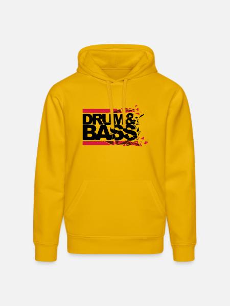 Drum 'n' Bass shattered - Stanley/Stella DRUMMER Unisex Organic Hoodie - spectra yellow