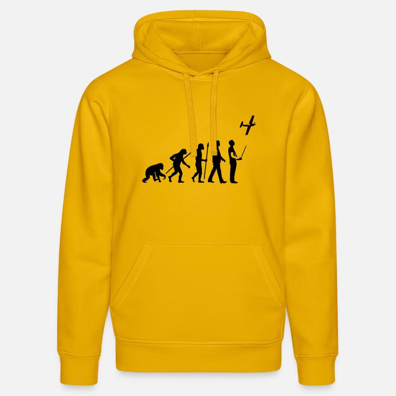 evolution_modellflieger_b_1c - Sweat à capuche bio DRUMMER Stanley/Stella Unisexe - jaune spectre