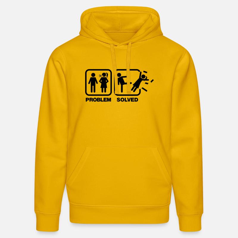problem solved - Sweat à capuche bio DRUMMER Stanley/Stella Unisexe - jaune spectre