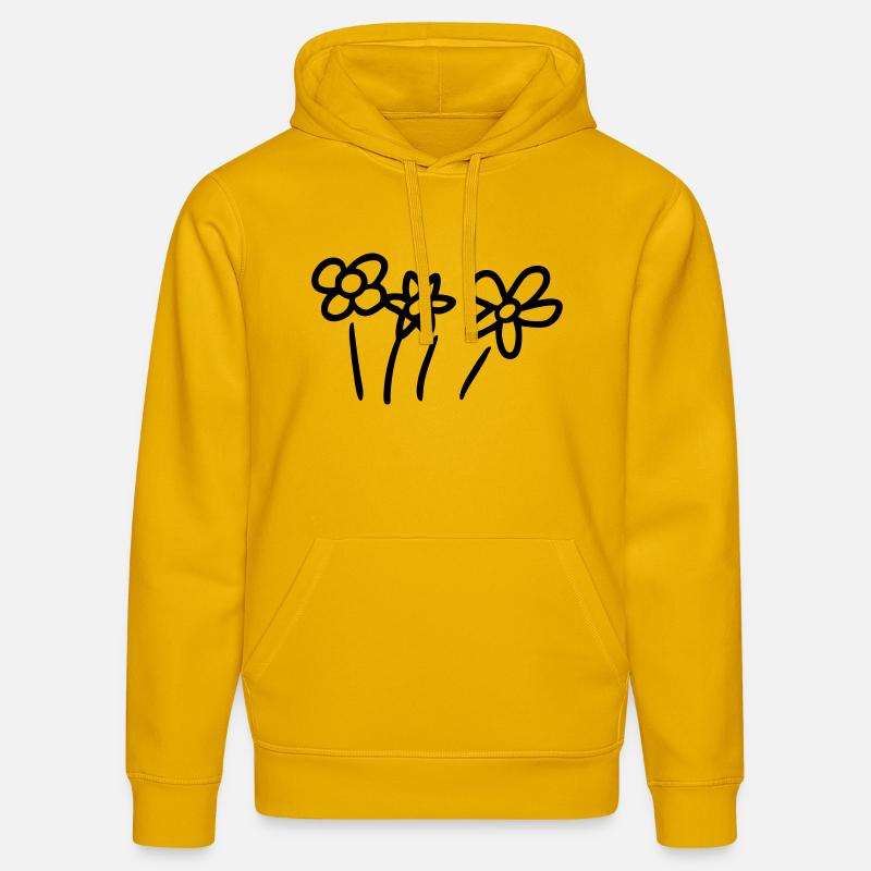 Fleurs - Sweat à capuche bio DRUMMER Stanley/Stella Unisexe - jaune spectre