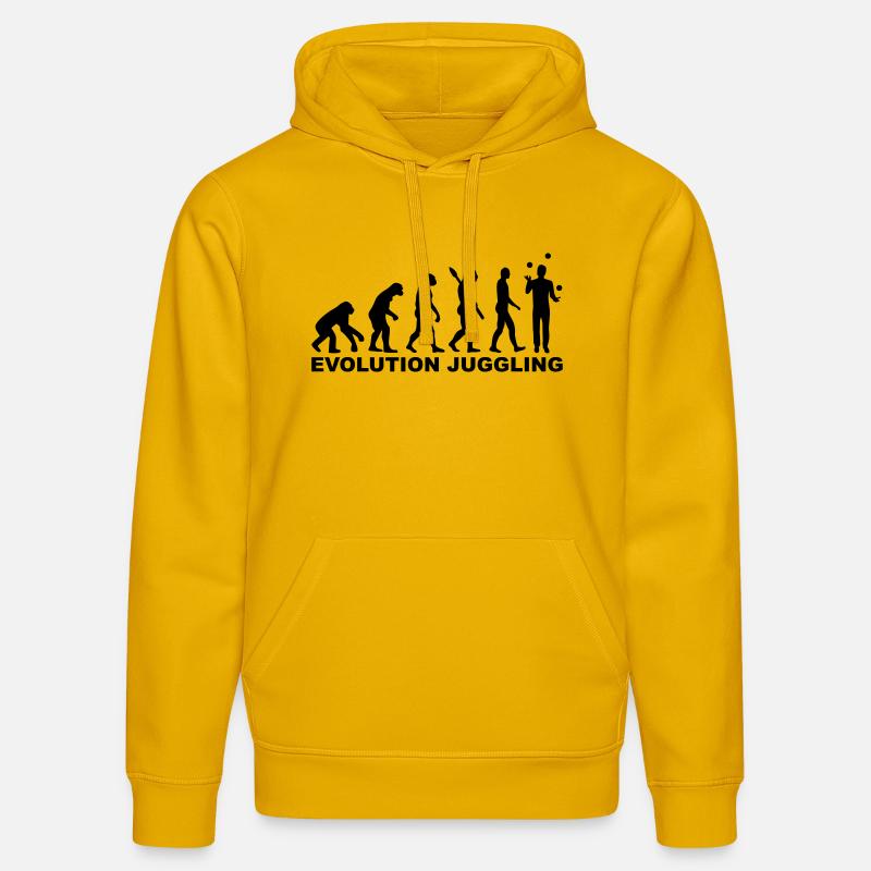 Evolution Juggling - Sweat à capuche bio DRUMMER Stanley/Stella Unisexe - jaune spectre