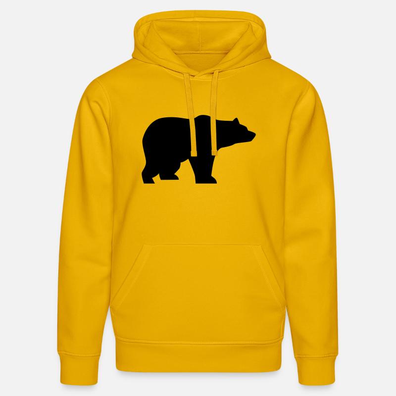 Bear, Wildlife, Bär - Sweat à capuche bio DRUMMER Stanley/Stella Unisexe - jaune spectre