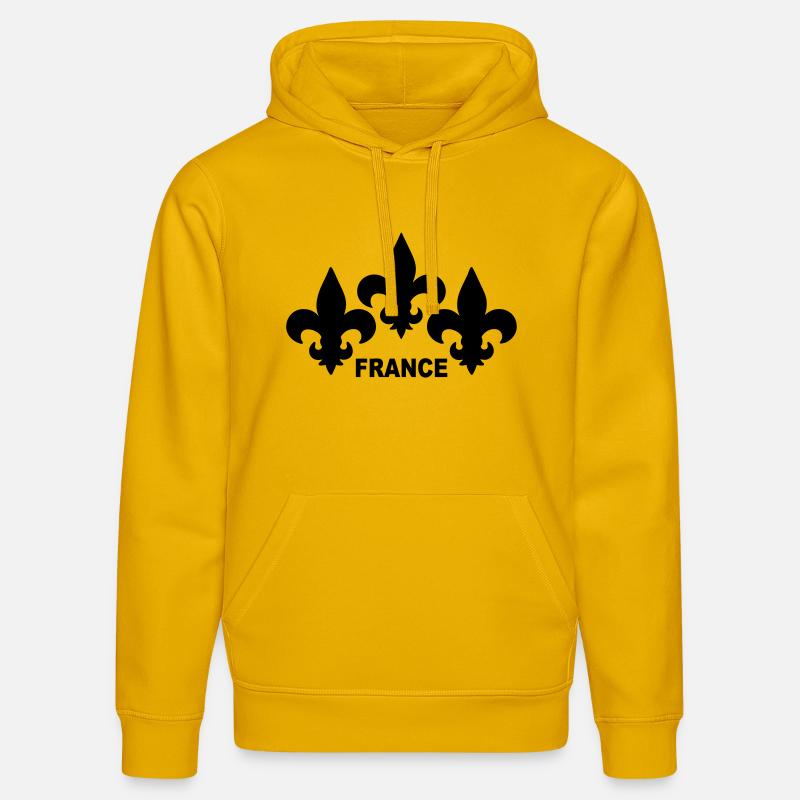 Fleurs de Lys - Sweat à capuche bio DRUMMER Stanley/Stella Unisexe - jaune spectre