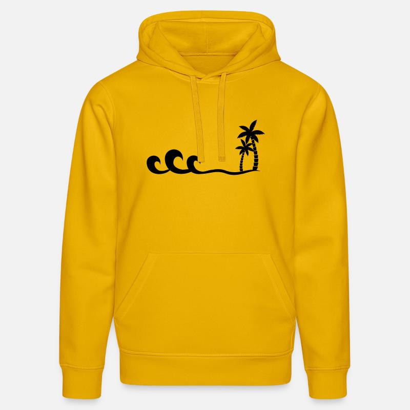 Vagues du surfeur - Sweat à capuche bio DRUMMER Stanley/Stella Unisexe - jaune spectre