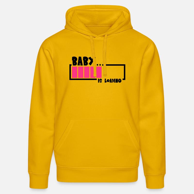 Baby Is Loading Design - Sweat à capuche bio DRUMMER Stanley/Stella Unisexe - jaune spectre