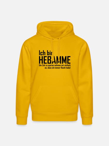 ich bin hebamme - Stanley/Stella Unisex Bio-Hoodie DRUMMER - Spektralgelb