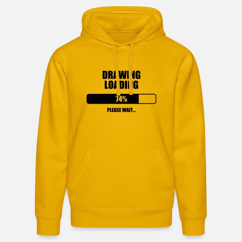 Dessin / Dessinateur / Drawing / Drawer - Sweat à capuche bio DRUMMER Stanley/Stella Unisexe - jaune spectre