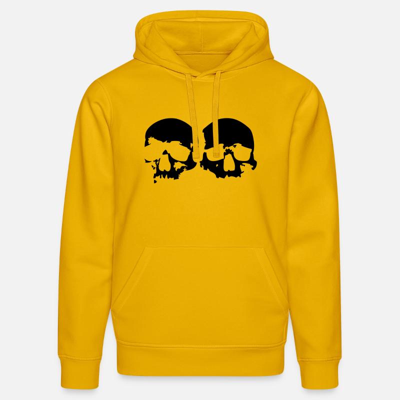2 Skulls - Stanley/Stella Unisex Bio-Hoodie DRUMMER  - Spektralgelb