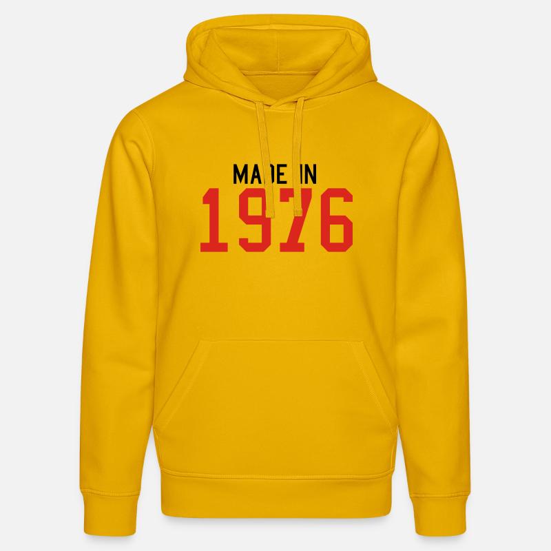 1976 - Sweat à capuche bio DRUMMER Stanley/Stella Unisexe - jaune spectre