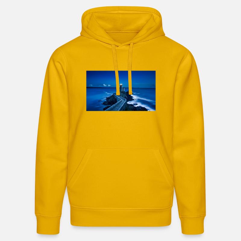 Côte avec phare - Sweat à capuche bio DRUMMER Stanley/Stella Unisexe - jaune spectre