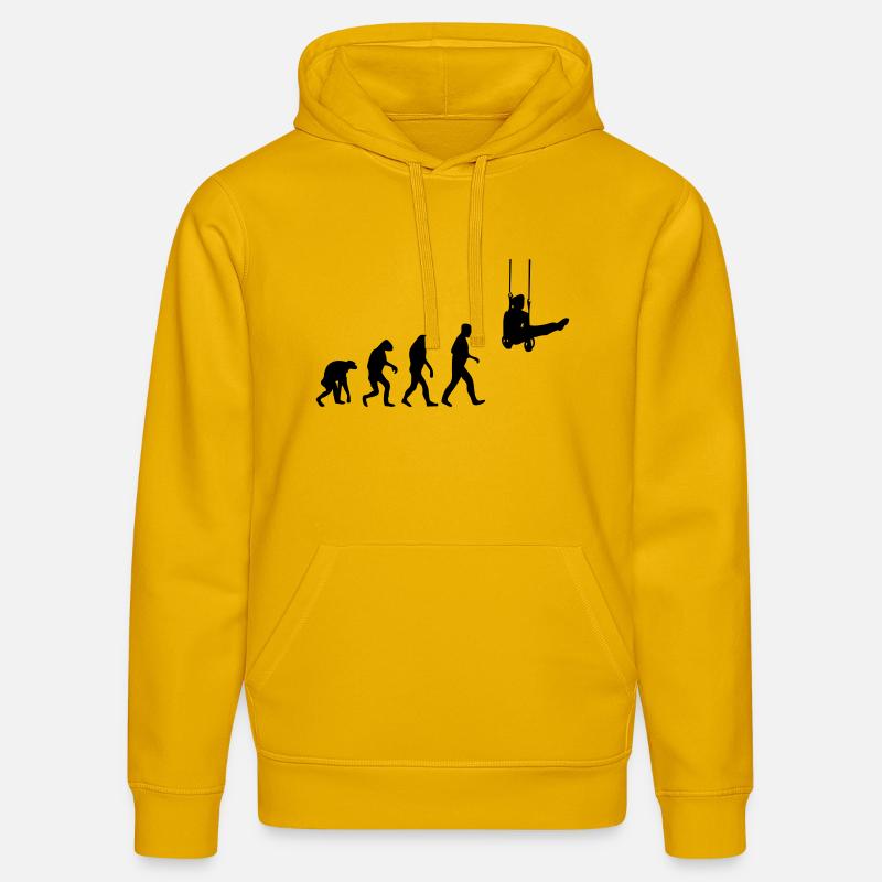 rings evolution - Sweat à capuche bio DRUMMER Stanley/Stella Unisexe - jaune spectre