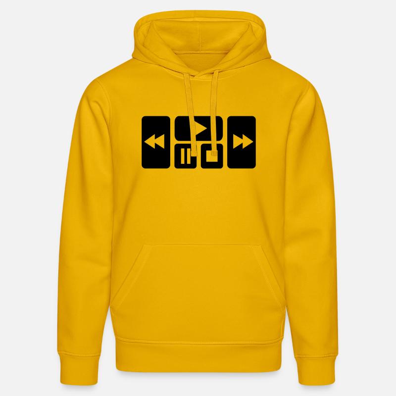 Play Button - Sweat à capuche bio DRUMMER Stanley/Stella Unisexe - jaune spectre