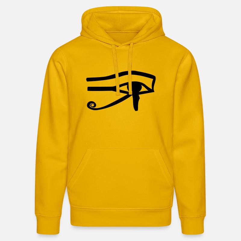 Oeil de horus - Sweat à capuche bio DRUMMER Stanley/Stella Unisexe - jaune spectre