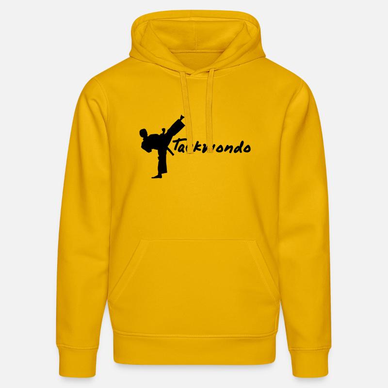 taekwondo1 - Sweat à capuche bio DRUMMER Stanley/Stella Unisexe - jaune spectre