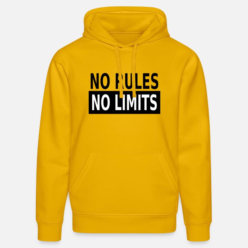 No Rules No Limits - Sweat à capuche bio DRUMMER Stanley/Stella Unisexe - jaune spectre