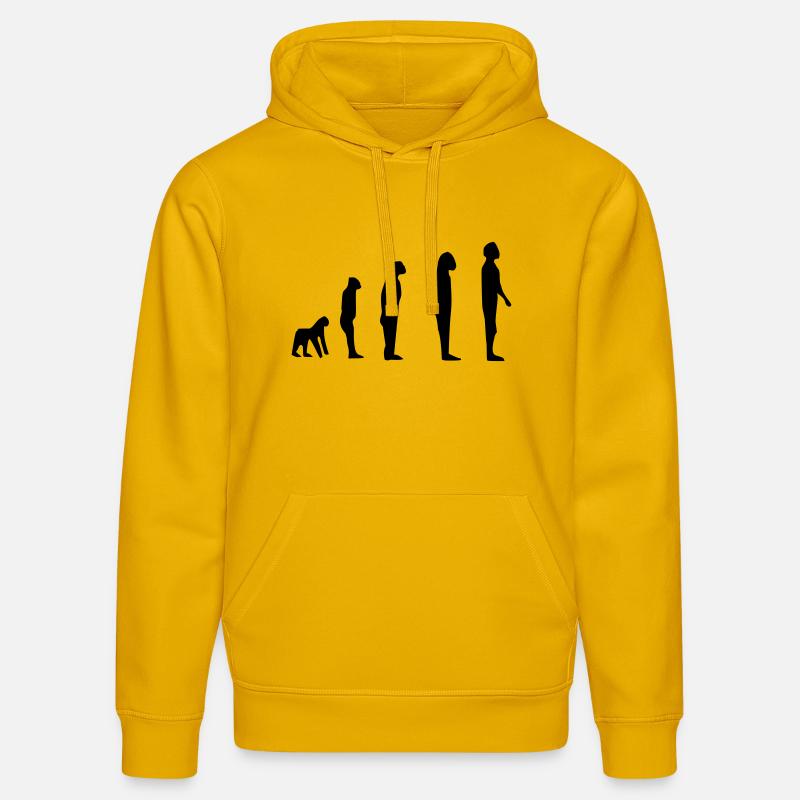 darwin evolution - Sweat à capuche bio DRUMMER Stanley/Stella Unisexe - jaune spectre