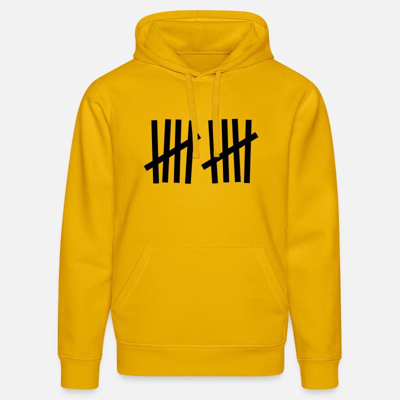 Tally 10 coups - Sweat à capuche bio DRUMMER Stanley/Stella Unisexe - jaune spectre