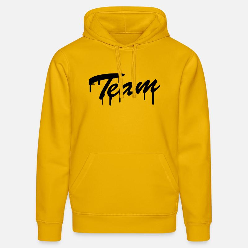 Team Graffiti - Sweat à capuche bio DRUMMER Stanley/Stella Unisexe - jaune spectre