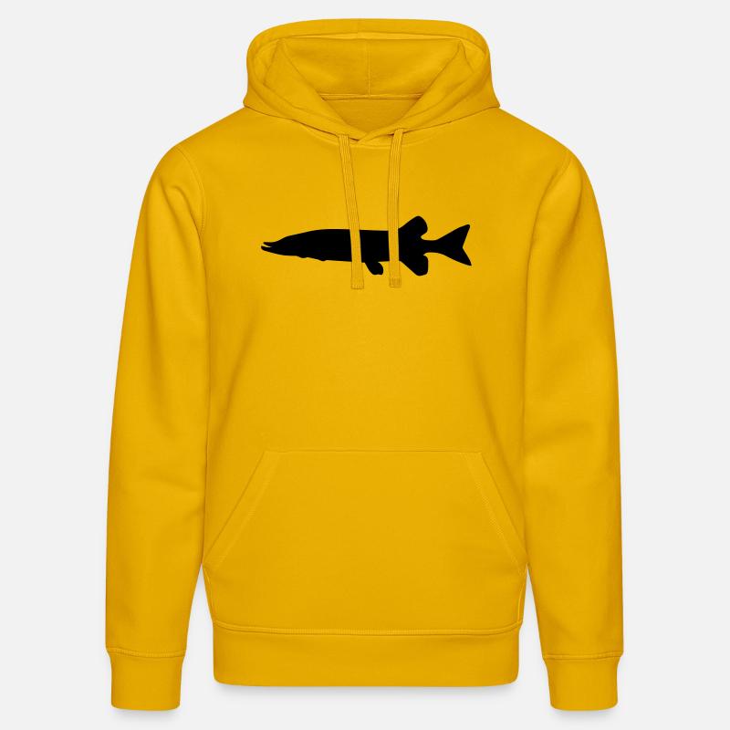Poisson Brochet - Sweat à capuche bio DRUMMER Stanley/Stella Unisexe - jaune spectre