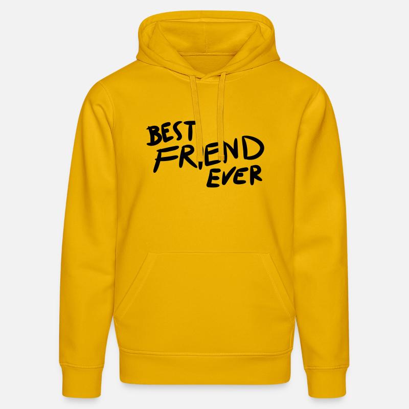 Meilleure amie jamais - Sweat à capuche bio DRUMMER Stanley/Stella Unisexe - jaune spectre