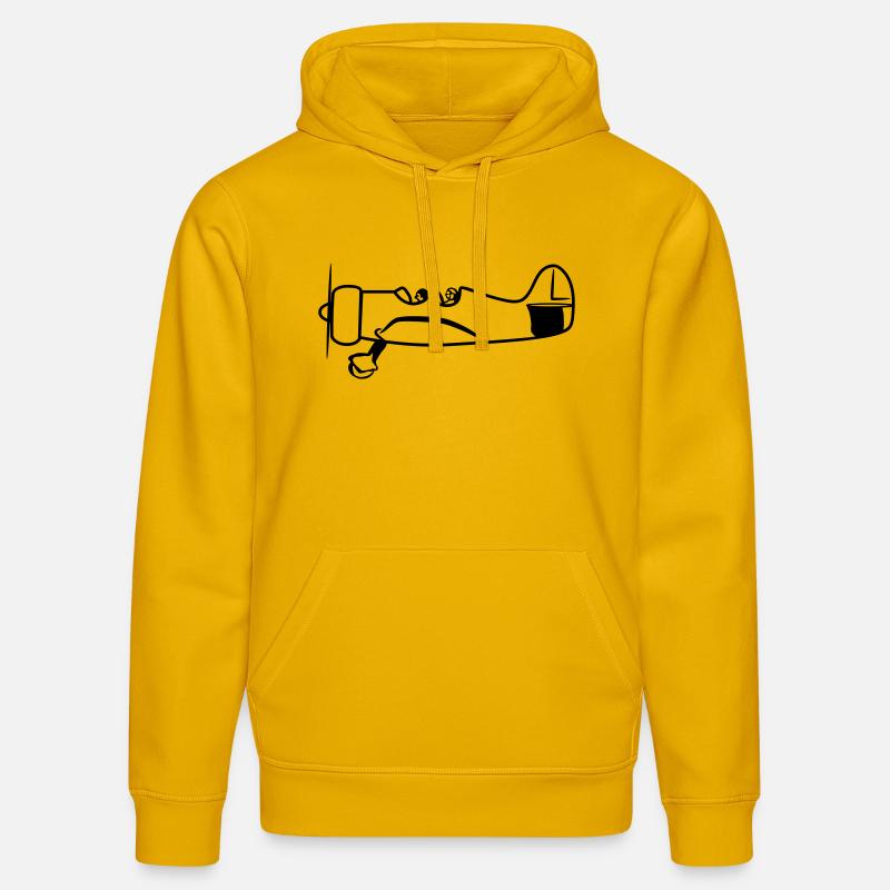 Hélice avion volant oldtimer - Sweat à capuche bio DRUMMER Stanley/Stella Unisexe - jaune spectre