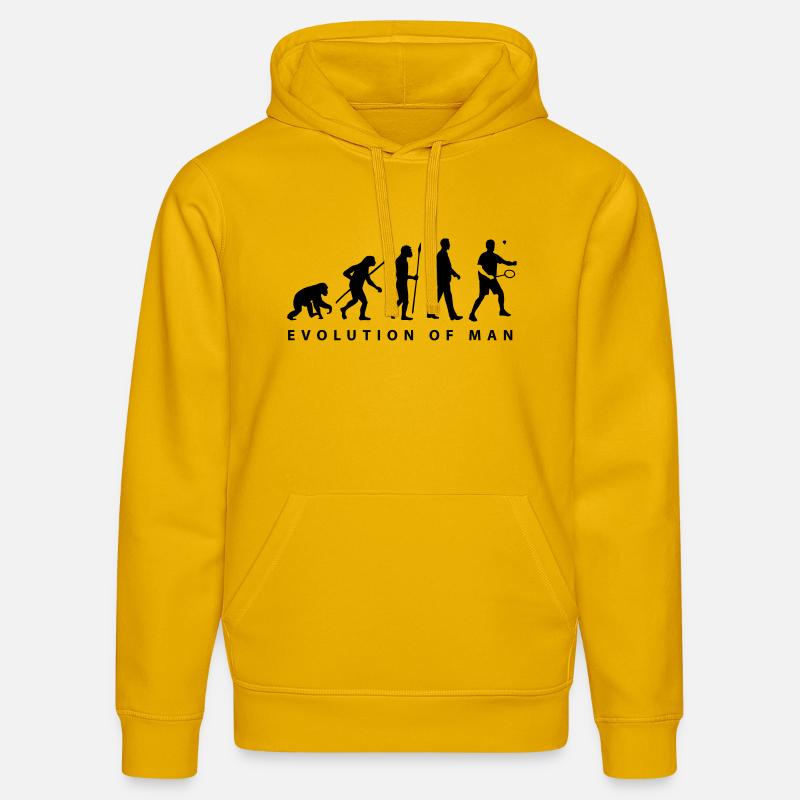 badminton_evolution_02__b_1c - Stanley/Stella Unisex Bio-Hoodie DRUMMER  - Spektralgelb