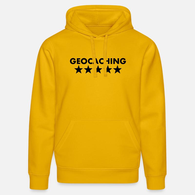 geocaching 5 star - Sweat à capuche bio DRUMMER Stanley/Stella Unisexe - jaune spectre