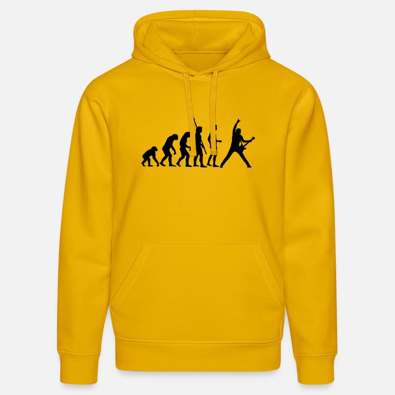 evolution_guitar_112013_a_1c - Sweat à capuche bio DRUMMER Stanley/Stella Unisexe - jaune spectre