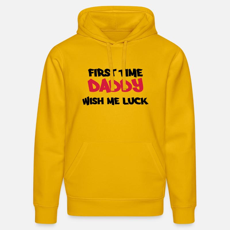 First time Daddy - Stanley/Stella Unisex Bio-Hoodie DRUMMER  - Spektralgelb