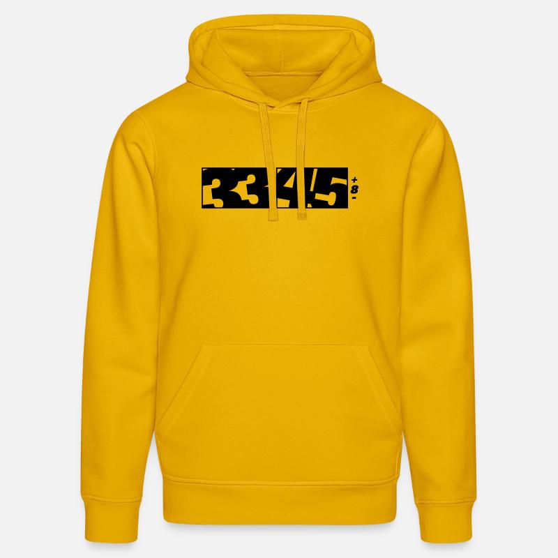 33/45 DJ Logo (1f) - Stanley/Stella Unisex Bio-Hoodie DRUMMER - Spektralgelb