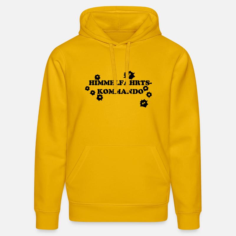 HIMMELFAHRTSKOMMANDO - Stanley/Stella Unisex Bio-Hoodie DRUMMER  - Spektralgelb
