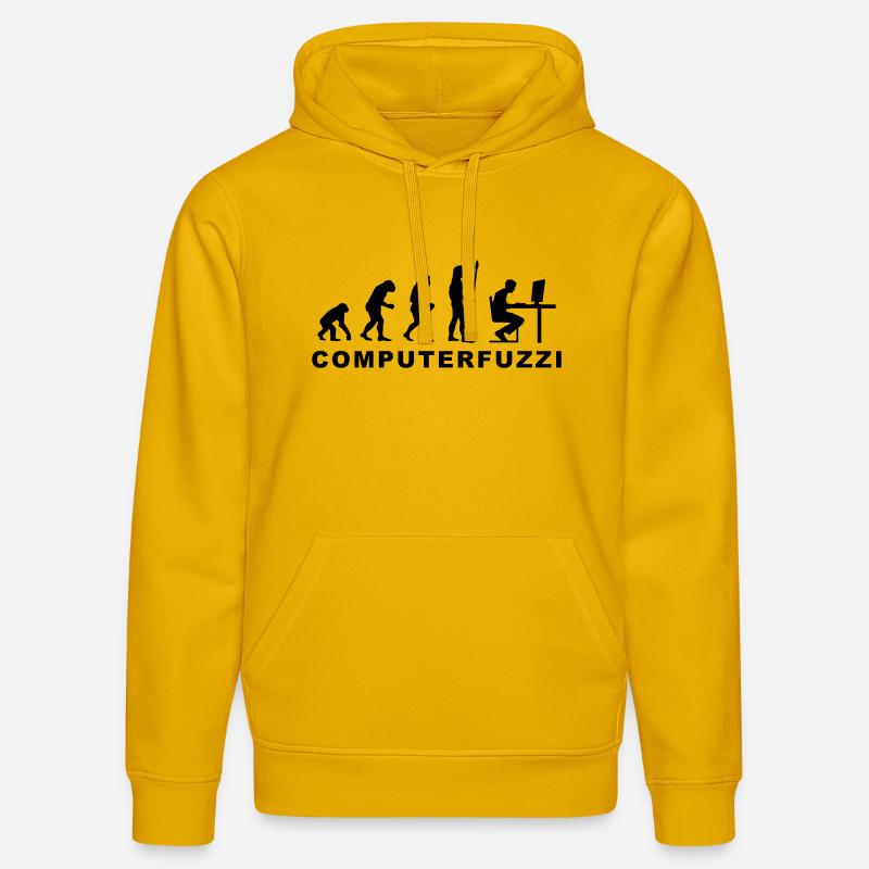 evolution_computerfuzzi - Stanley/Stella Unisex Bio-Hoodie DRUMMER  - Spektralgelb
