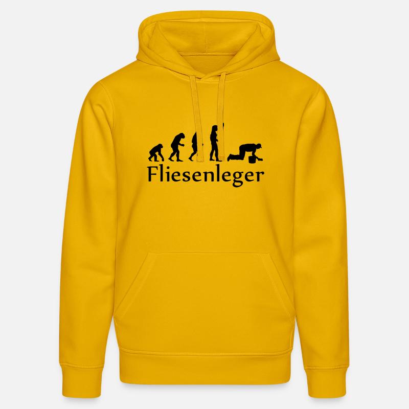 evolution_fliesenleger - Sweat à capuche bio DRUMMER Stanley/Stella Unisexe - jaune spectre