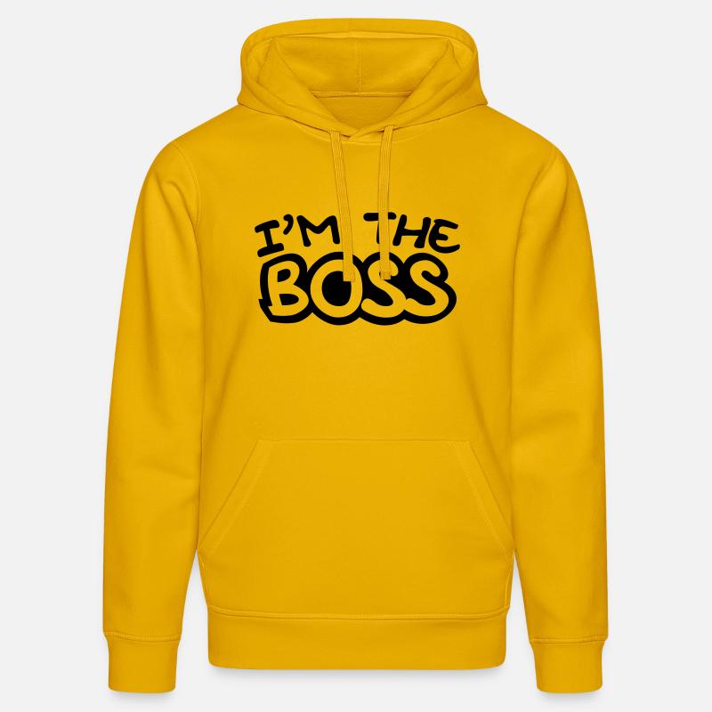 I'm The Boss Comic Style - Sweat à capuche bio DRUMMER Stanley/Stella Unisexe - jaune spectre