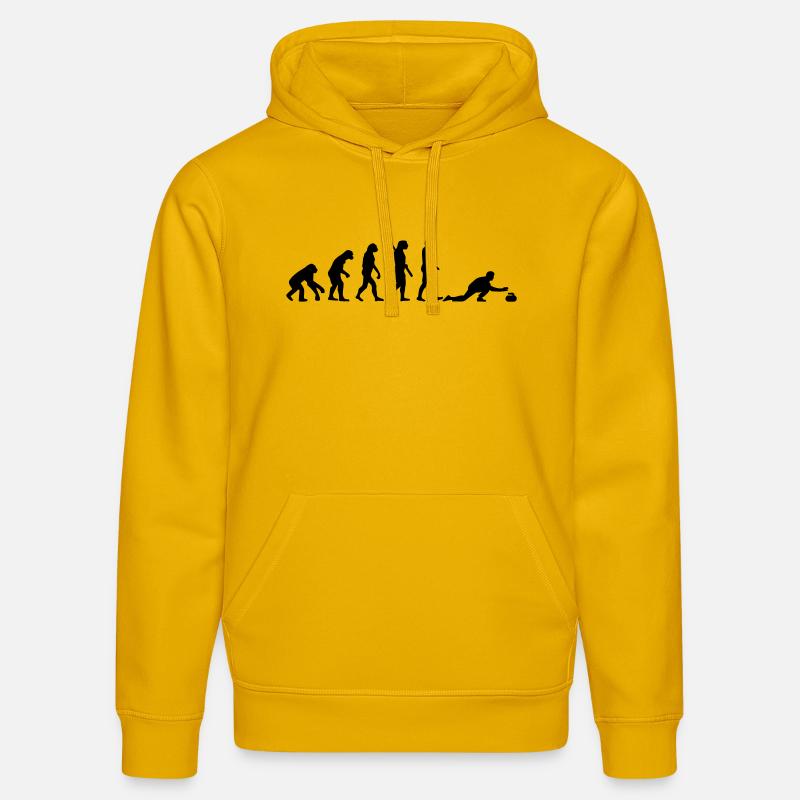 Curling Évolution - Sweat à capuche bio DRUMMER Stanley/Stella Unisexe - jaune spectre