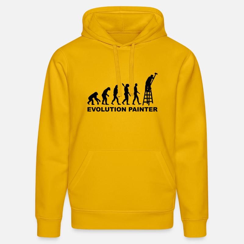 Evolution Painter - Stanley/Stella DRUMMER Unisex Organic Hoodie - spectra yellow