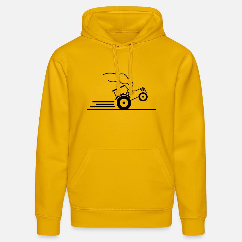 traktor_power_pull_f1 - Sweat à capuche bio DRUMMER Stanley/Stella Unisexe - jaune spectre