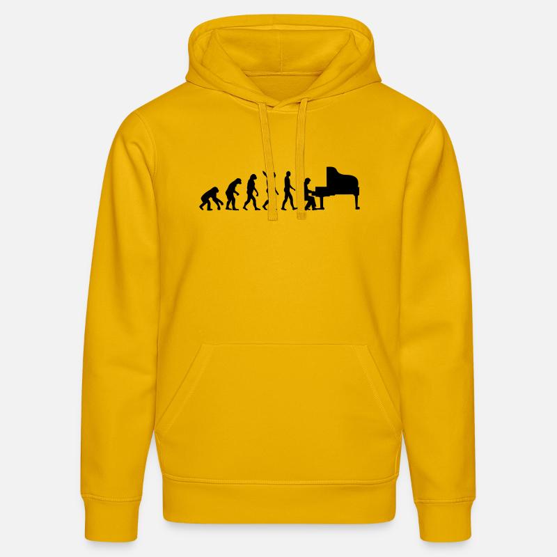 Evolution Piano - Sweat à capuche bio DRUMMER Stanley/Stella Unisexe - jaune spectre