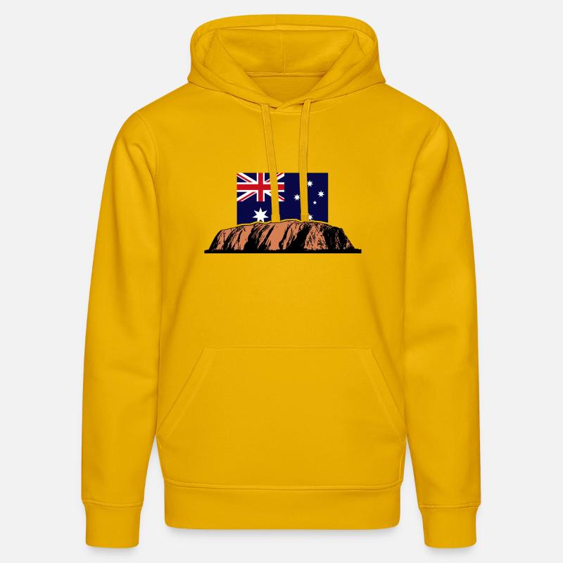 Ayers Rock - Australia Flag - Sweat à capuche bio DRUMMER Stanley/Stella Unisexe - jaune spectre