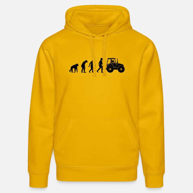 Traktor Evolution Farmer - Stanley/Stella Unisex Bio-Hoodie DRUMMER  - Spektralgelb