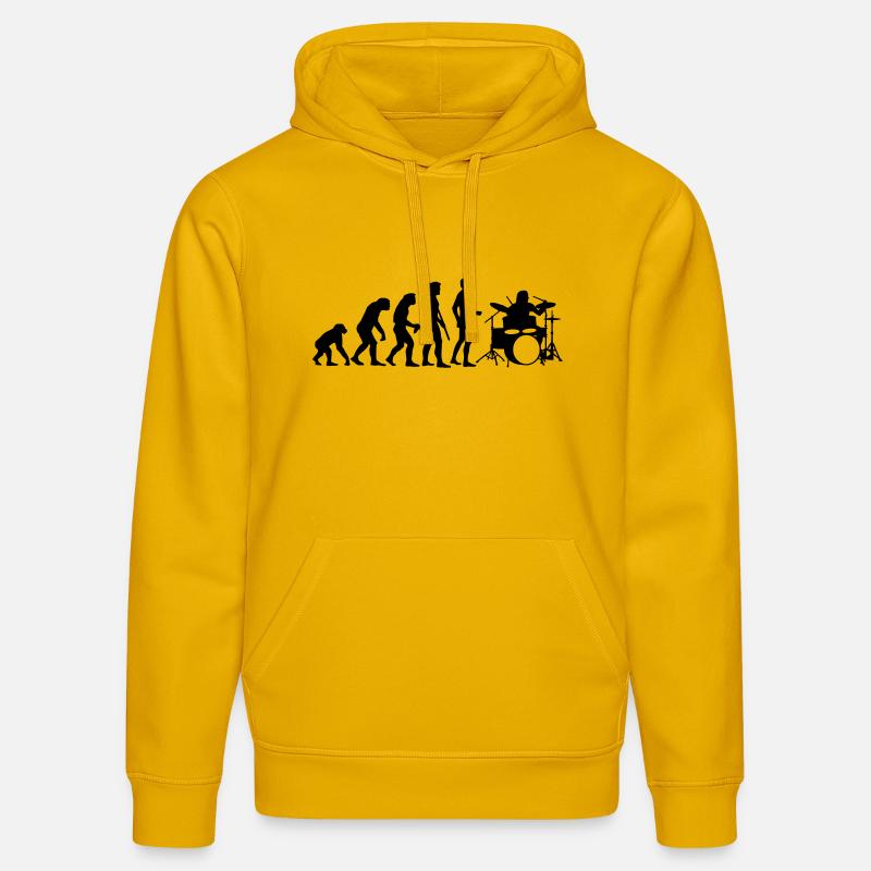evolution_drummer_b_1c - Sweat à capuche bio DRUMMER Stanley/Stella Unisexe - jaune spectre