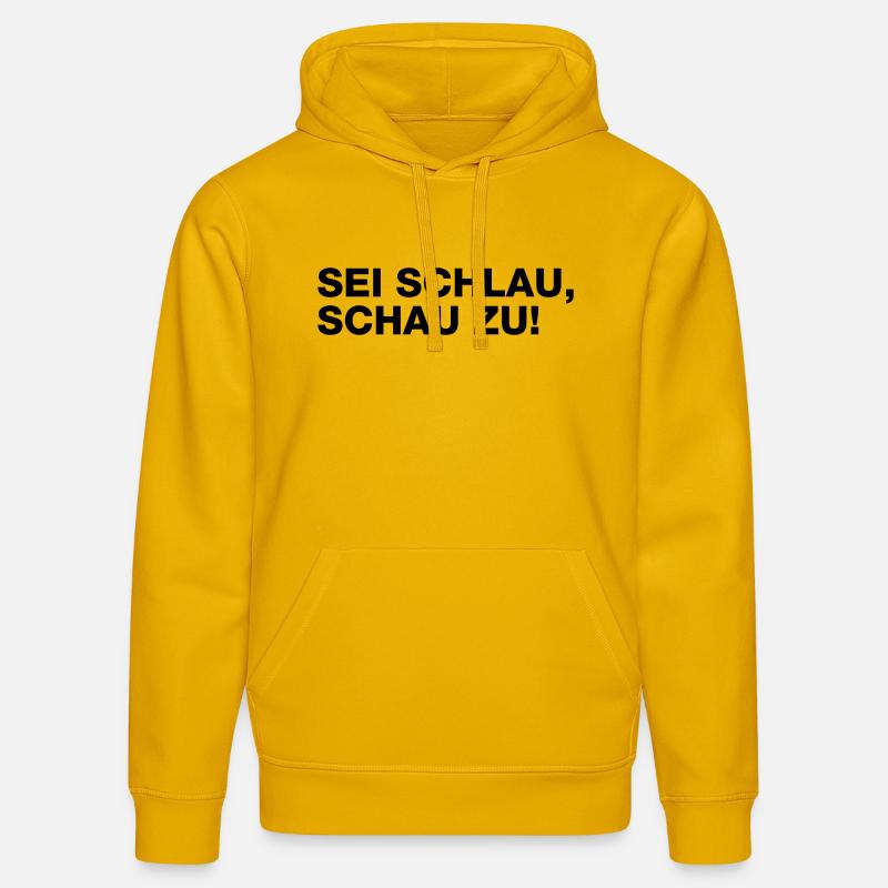 Soyez malin, pour montrer - Sweat à capuche bio DRUMMER Stanley/Stella Unisexe - jaune spectre