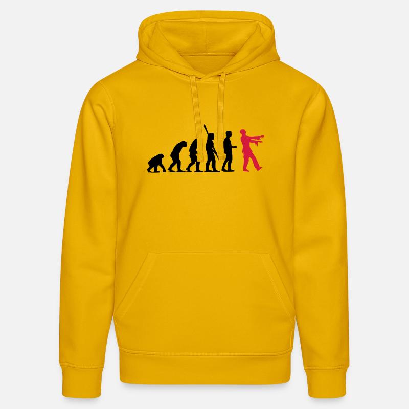 Zombie Evolution (zweifarbig) - Stanley/Stella Unisex Bio-Hoodie DRUMMER  - Spektralgelb