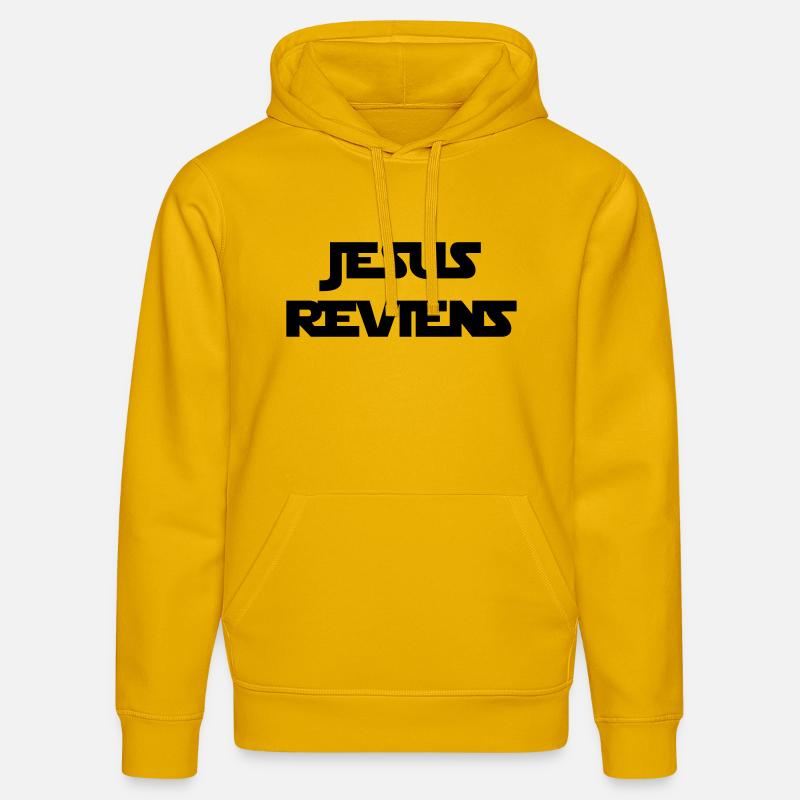 JESUS REVIENS - STAR WARS - Sweat à capuche bio DRUMMER Stanley/Stella Unisexe - jaune spectre