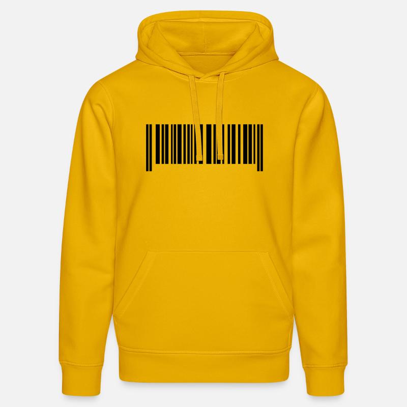 barcode_1__f1 - Sweat à capuche bio DRUMMER Stanley/Stella Unisexe - jaune spectre