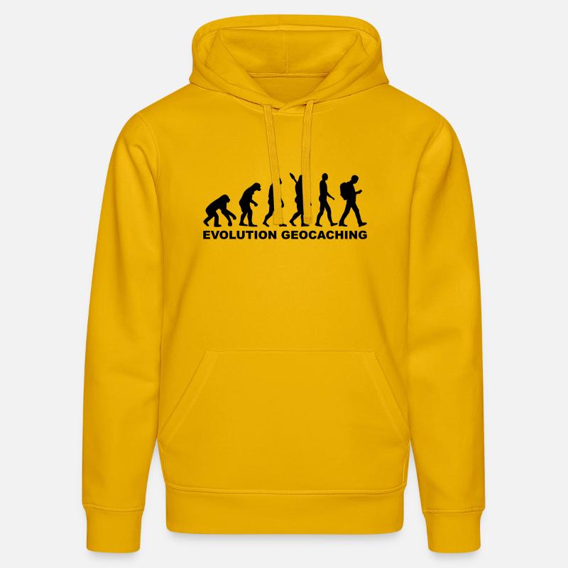 Evolution Geocaching - Sweat à capuche bio DRUMMER Stanley/Stella Unisexe - jaune spectre