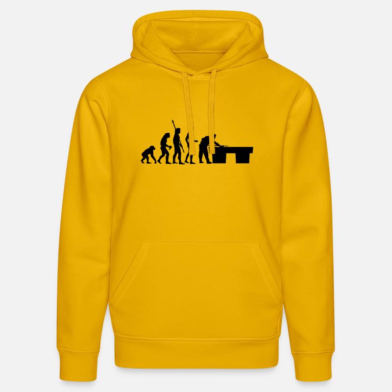 evolution_billard - Sweat à capuche bio DRUMMER Stanley/Stella Unisexe - jaune spectre