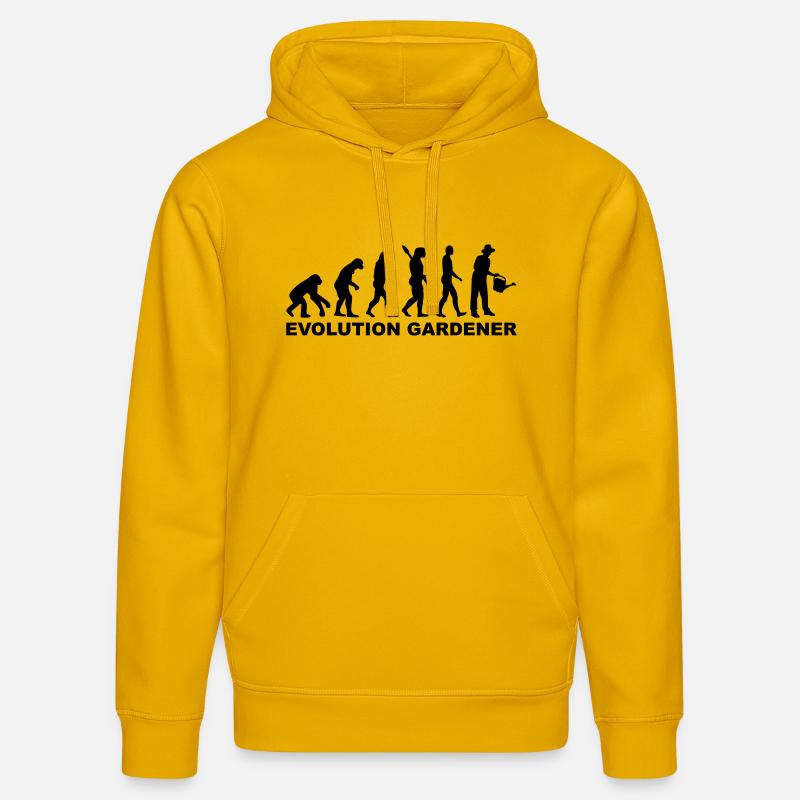 Evolution Gardener - Sweat à capuche bio DRUMMER Stanley/Stella Unisexe - jaune spectre
