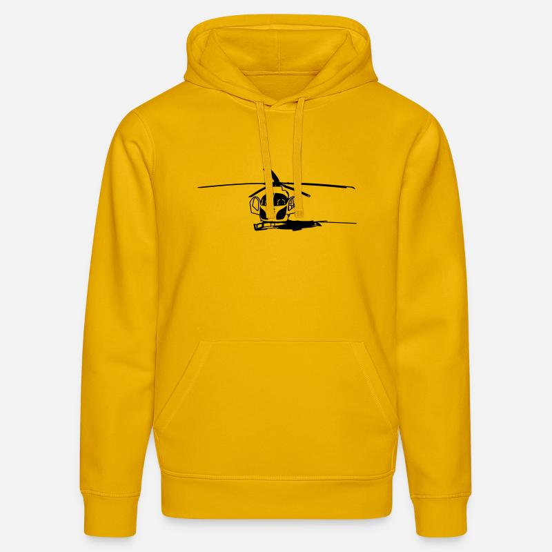 Hélicoptère hélicoptère terrestre - Sweat à capuche bio DRUMMER Stanley/Stella Unisexe - jaune spectre